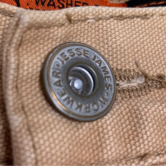 Jesse Jones Washed Duck Canvas Work Shorts size 35 Reg - Picture 7 of 9